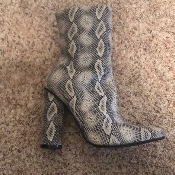 Snakeskin Booties - Picture 2 of 4